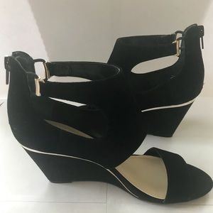 Black ALFANI Wedge Sandals 7M